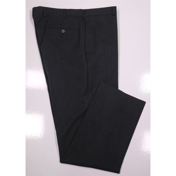 Brooks Brothers Madison Solid Charcoal Gray Flat Front Wool Dress Pants 38x32 - Picture 1 of 8